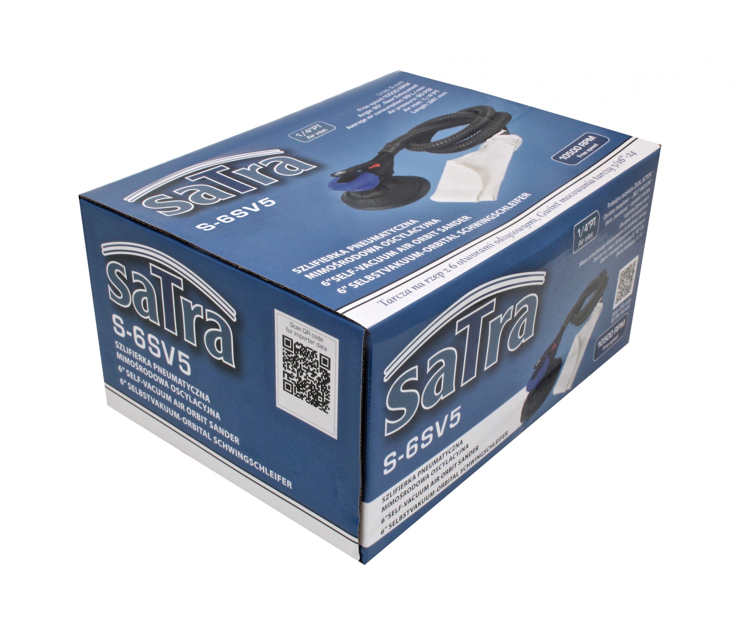 PNEUMATIKUS EXCENTRIKUS CSISZOLÓ PORGYŰJTŐ ZSÁKKAL 150 MM SATRA