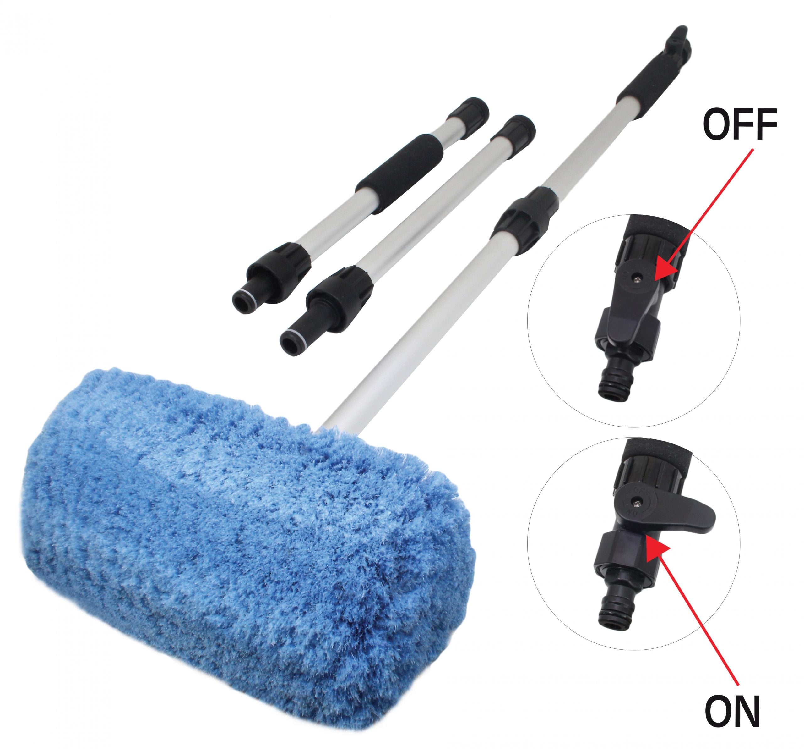 AUTÓMOSÓ KEFE 290 X 180 X 60 MM TELESZKÓPOS NYÉLLEL 100–1740 MM