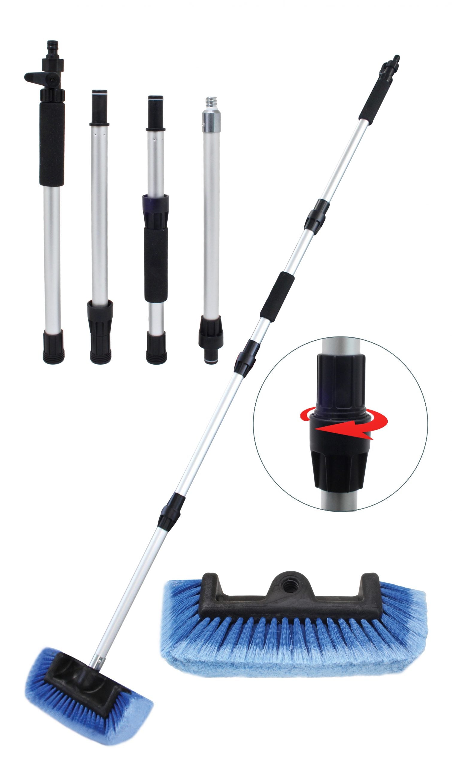 AUTÓMOSÓ KEFE 290 X 180 X 60 MM TELESZKÓPOS NYÉLLEL 100–1740 MM