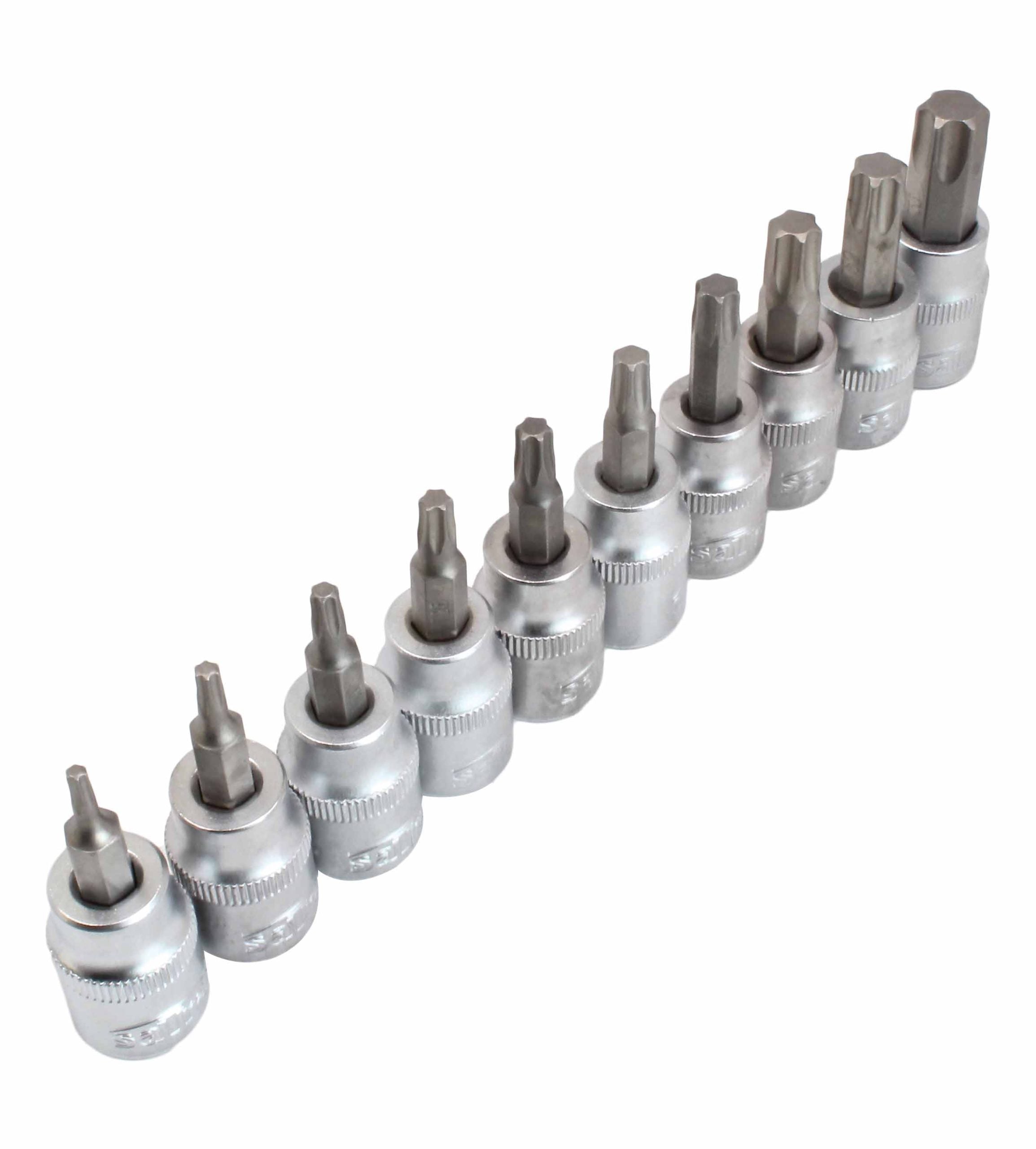 SZEKRÉNY MODUL TORX BIT KÉSZLET 3/8 T10-T55 HOSSZ 50MM