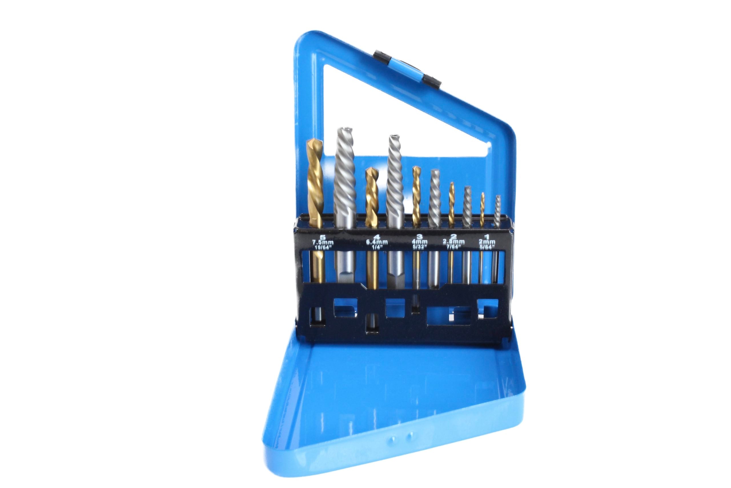 SÉRÜLT CSAVARKISZEDŐ ÉS FÚRÓSZÁR KÉSZLET 10 DB