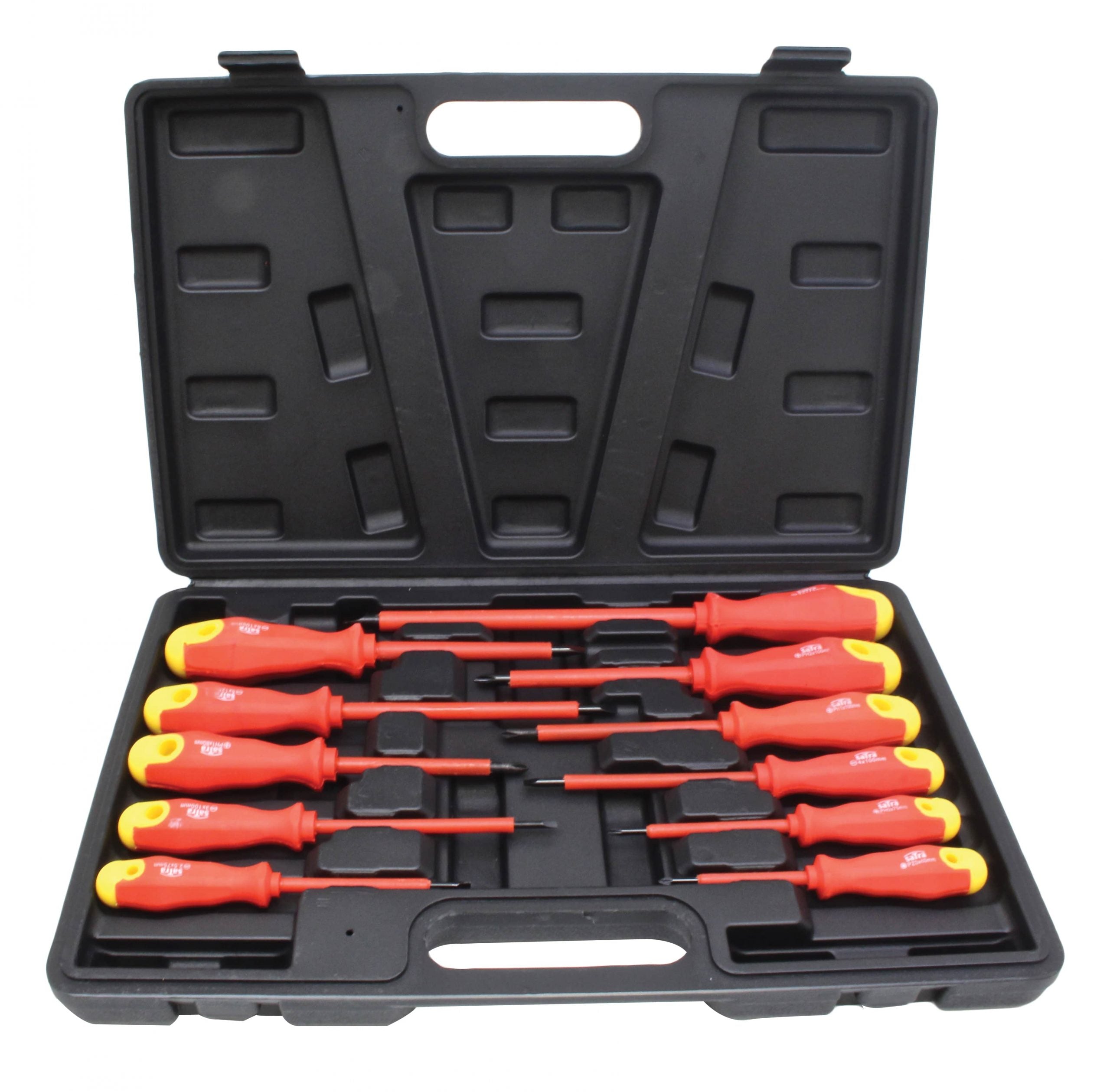 SZIGETELT CSAVARHÚZÓ KÉSZLET MÁGNESES HEGGYEL VILLANYSZERELŐKNEK CR-V 11 DB