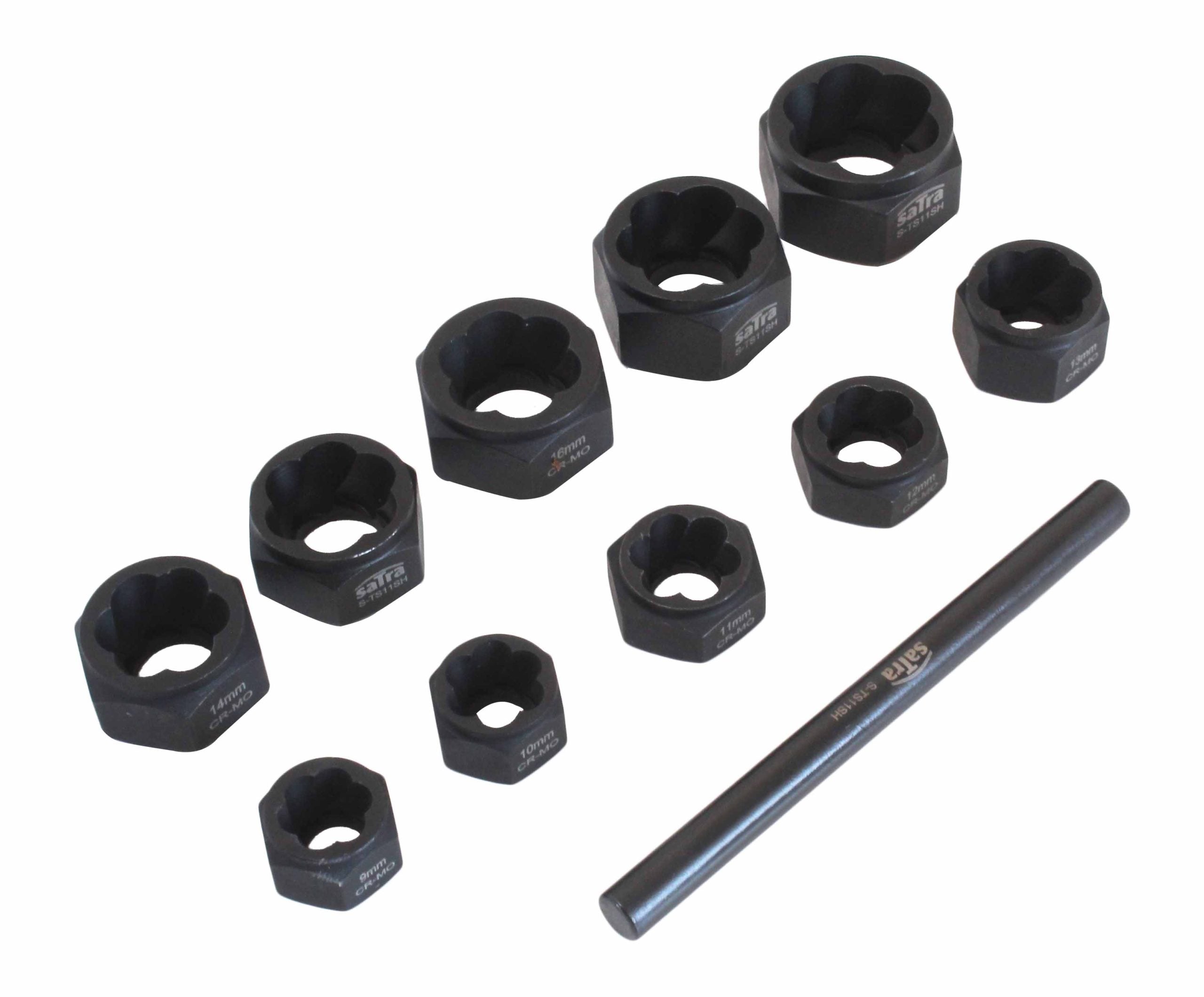 DUGÓKULCS KÉSZLET SÉRÜLT CSAVARHOZ 9-19MM 11 DB SATRA