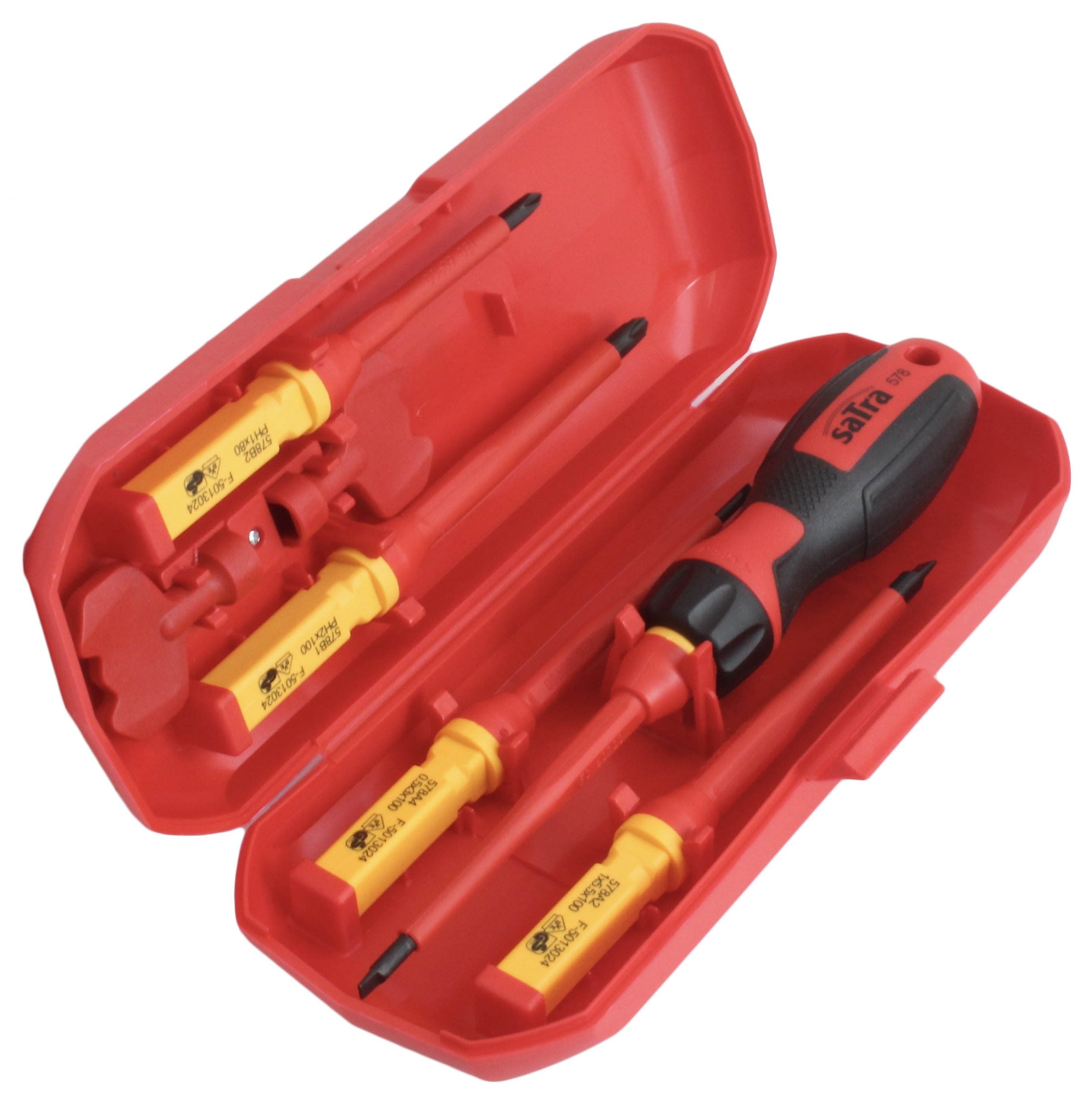 VILLANYSZERELŐ VDE CSAVARHÚZÓ KÉSZLET CSERÉLHETŐ FEJJEL 8 DB