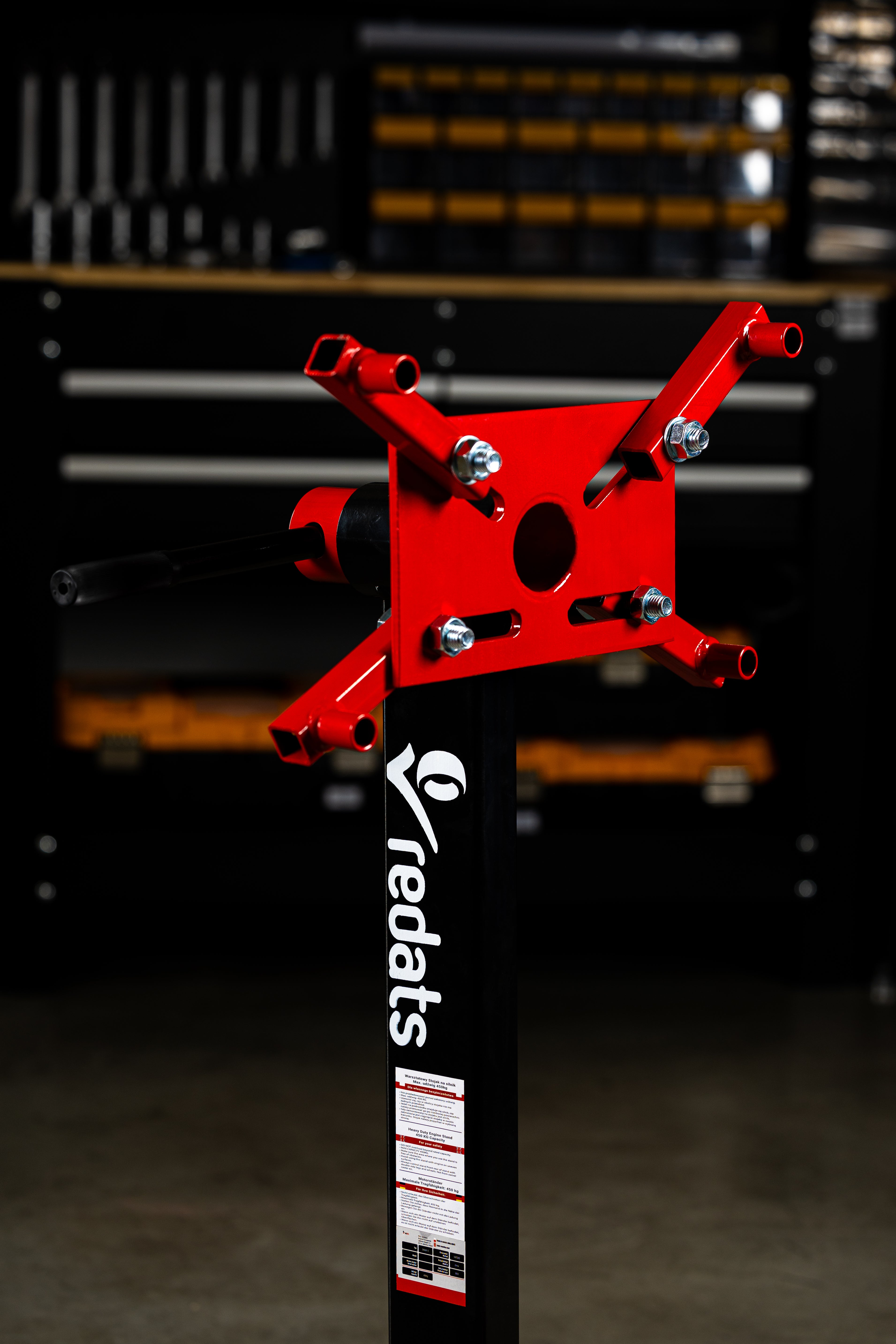 MOTORTARTÓ ÁLLVÁNY FORGATHATÓ 450 KG REDATS