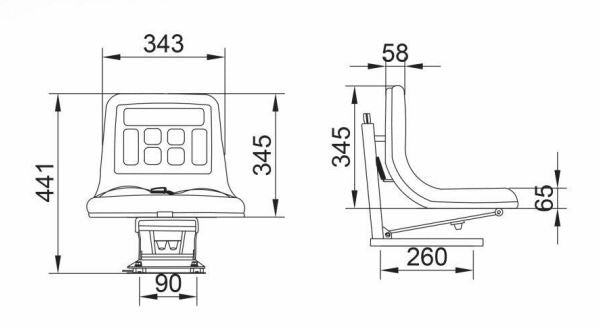 BIZTONSÁGI ÖVVEL ELLÁTOTT UNIVERZÁLIS MUNKAGÉP-ÜLÉS TARGONCÁKHOZ ÉS GÉPEKHEZ
