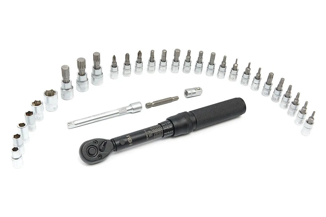 PRECÍZIÓS NYOMATÉKKULCS KÉSZLET 1/4''-OS 2-20NM 32 DARABOS HBM