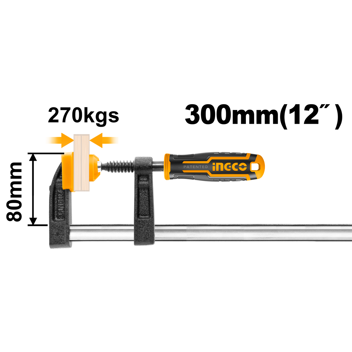 ASZTALOS SZORÍTÓ F 50 X 250MM TÍPUS INGCO