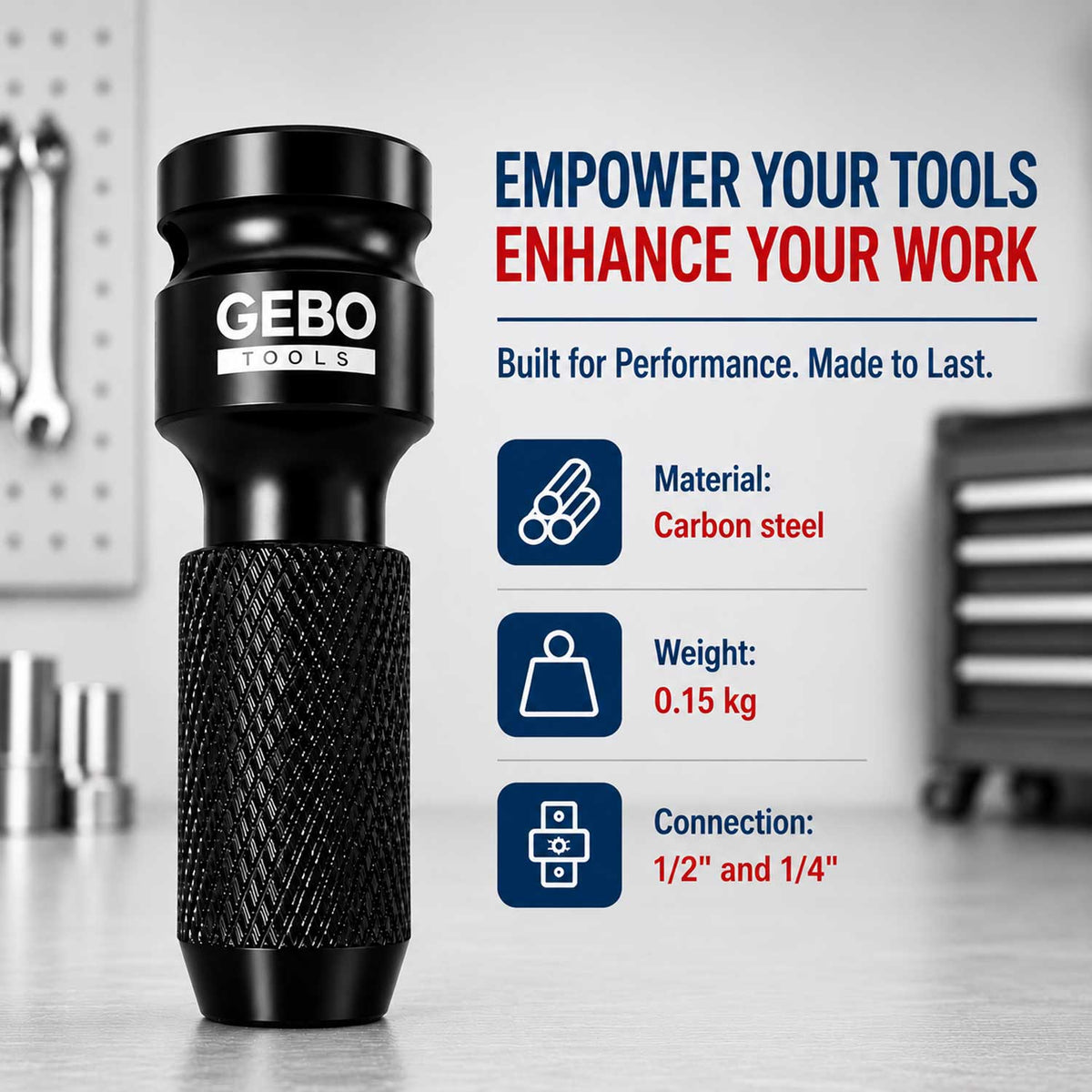 Gépi bit adapter 1/2" - 1/4" GEBO TOOLS