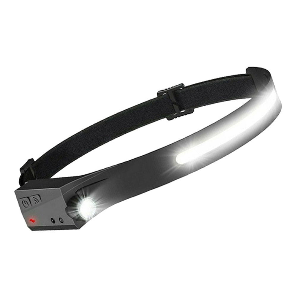 Akkumulátoros fejlámpa mozgásérzékelővel vízálló cob LED