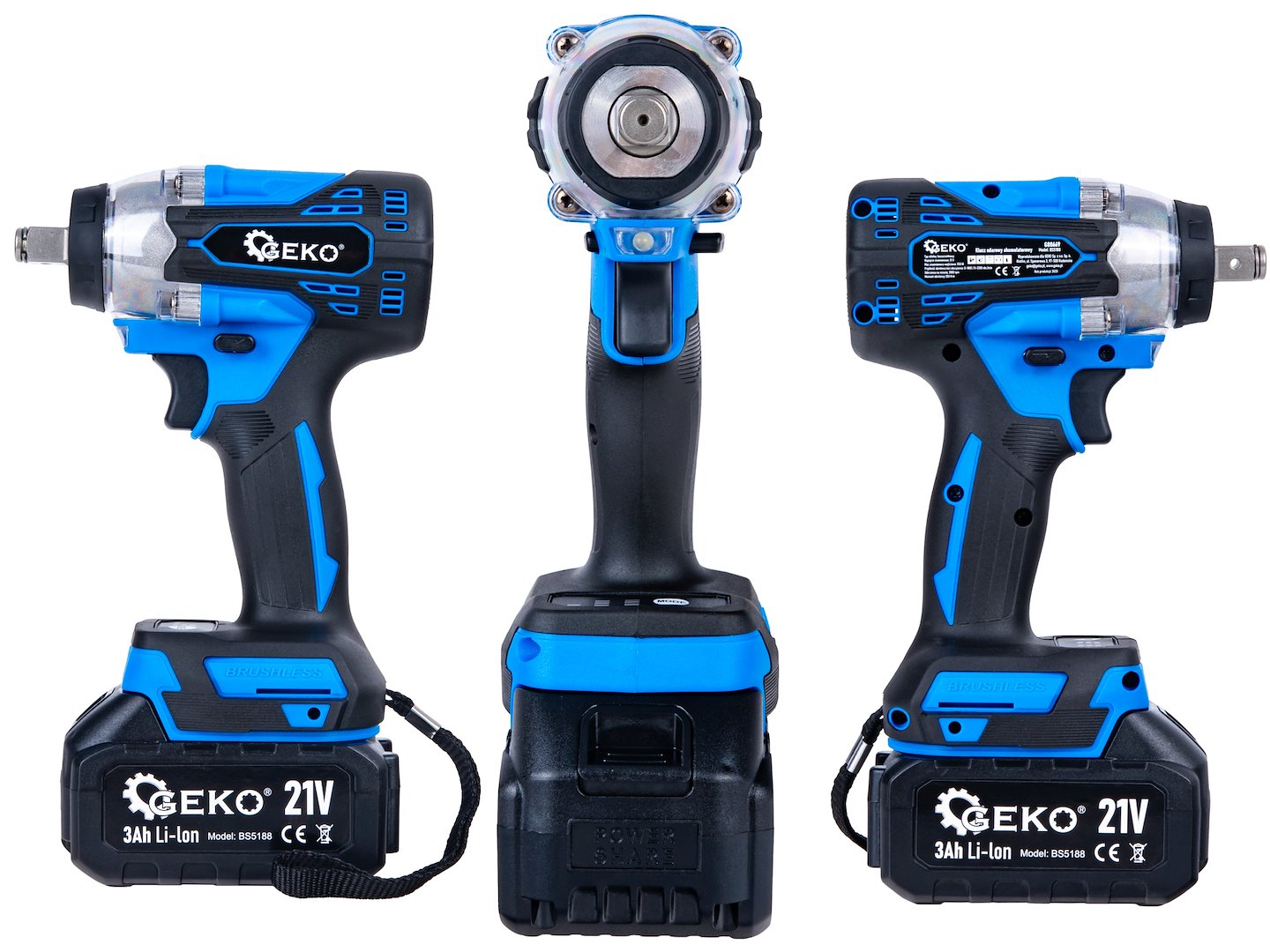 Akkumulátoros ütvecsavarozó 1/2'' 21v 3ah 350 NM GEKO