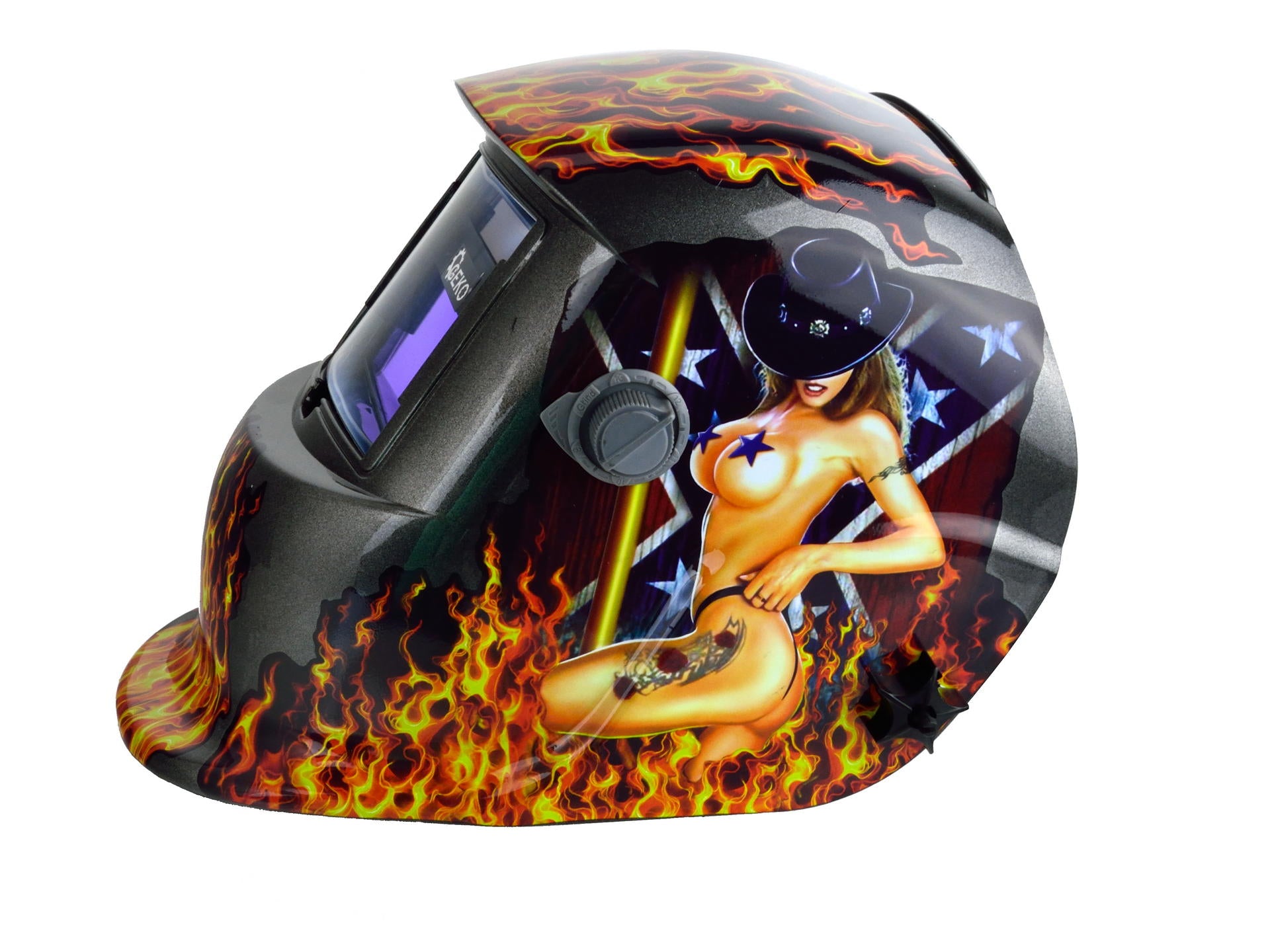 Automata hegesztő maszk szűrővel profi flame