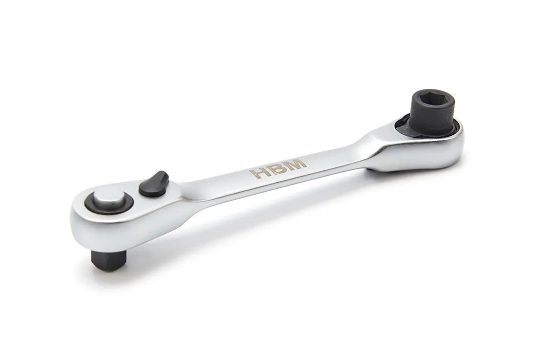 2 AZ 1-BEN KÉTFEJŰ RACSNISKULCS, 1/4" NÉGYSZÖG HAJTÁS ÉS HATLAPÚ BITBEFOGÓ