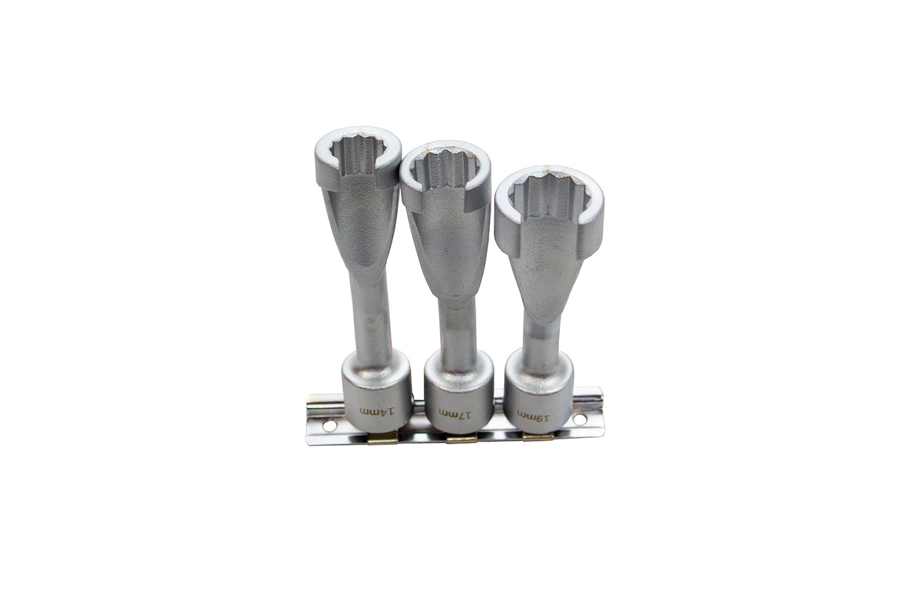 Befecskendező cső kulcs készlet 3 db 14-17-19mm BMW OPEL MERCEDES KROFTOOLS