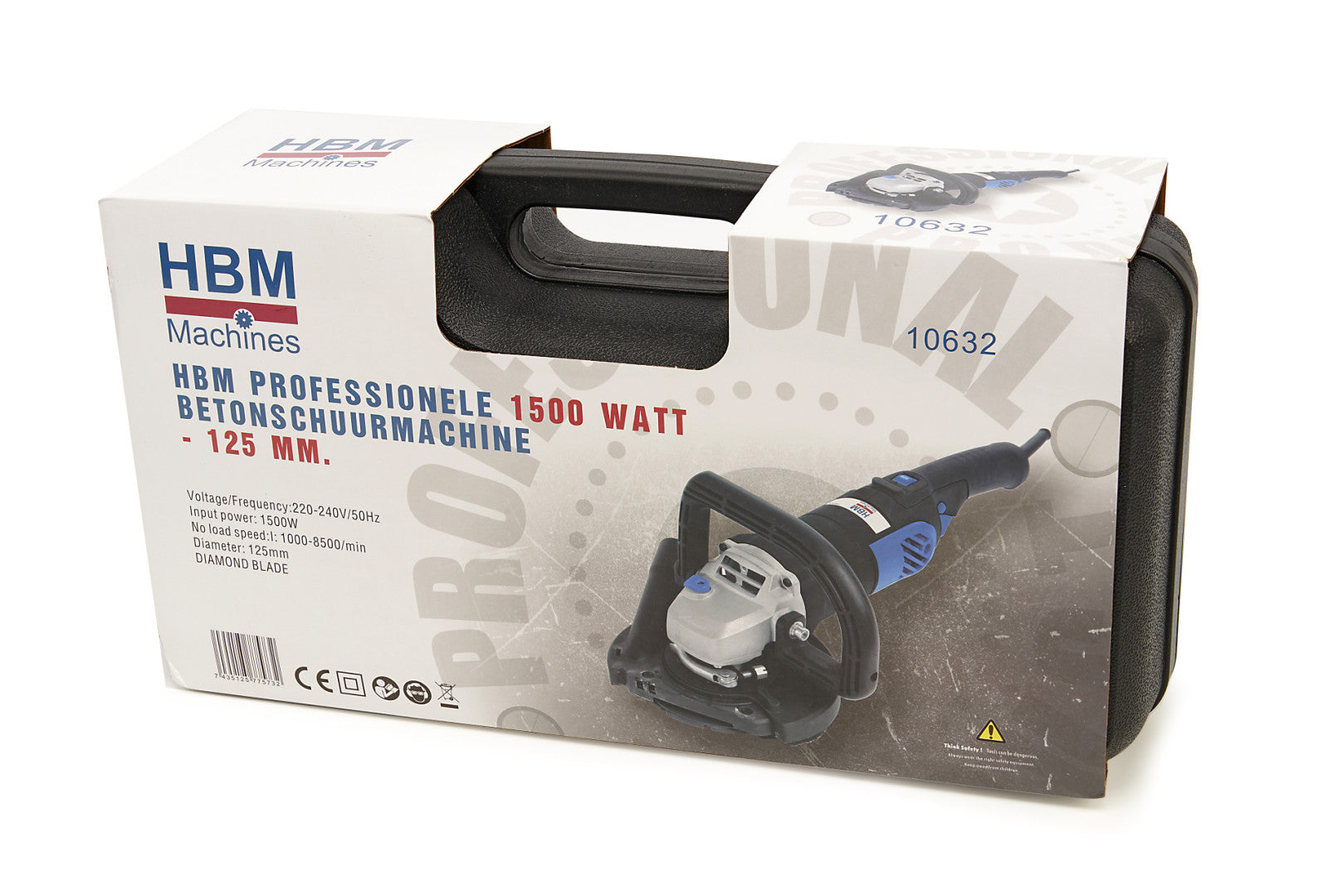 Betoncsiszoló 1500W 125mm HBM