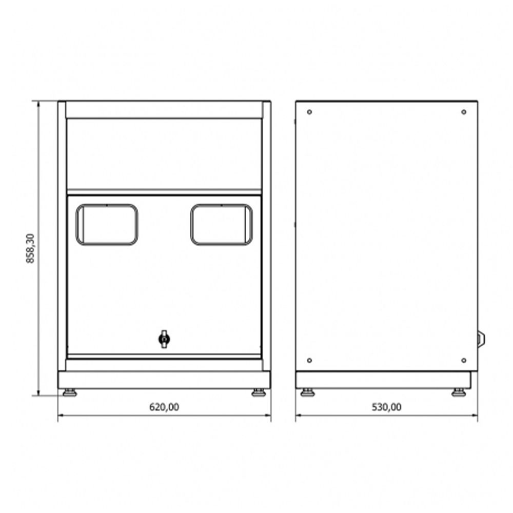MŰHELY SZEKRÉNY AJTÓVAL 62 X 53 X 86 CM