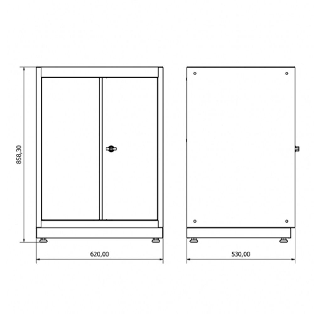 2 AJTÓS SZERSZÁMOS SZEKRÉNY 62 X 53 X 86 CM
