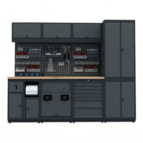 MŰHELYSZEKRÉNY KÉSZLET MUNKAPADDAL 2.48M D MODEL