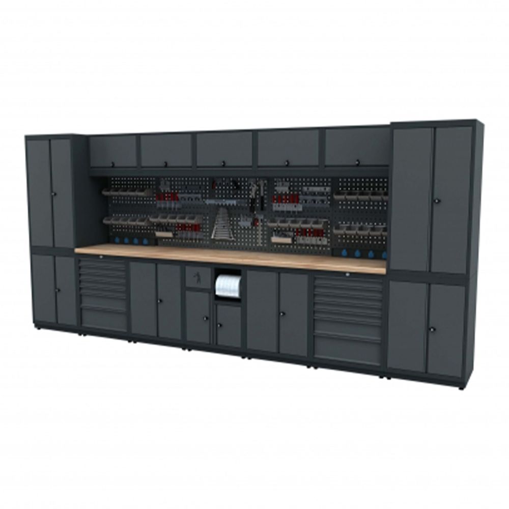 FÉM MŰHELYSZEKRÉNY KÉSZLET MUNKALAPPAL 4.34M I MODEL