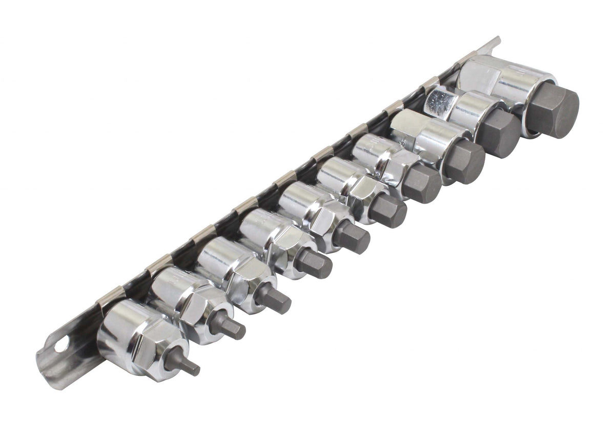 Bit imbusz készlet hexagonális h3 - h14 3/8"-1/2" 10 db