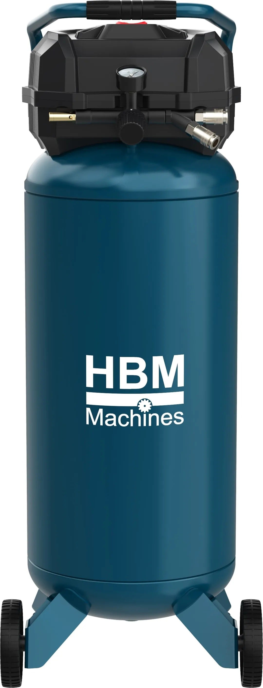 FÜGGŐLEGES KOMPRESSZOR HBM HOLLANDIA 50L OLAJMENTES 10 BAR 180 L/PERC CSENDES GÖRGŐKKEL ÉS FOGANTYÚVAL ALACSONY KARBANTARTÁSI IGÉNNYEL