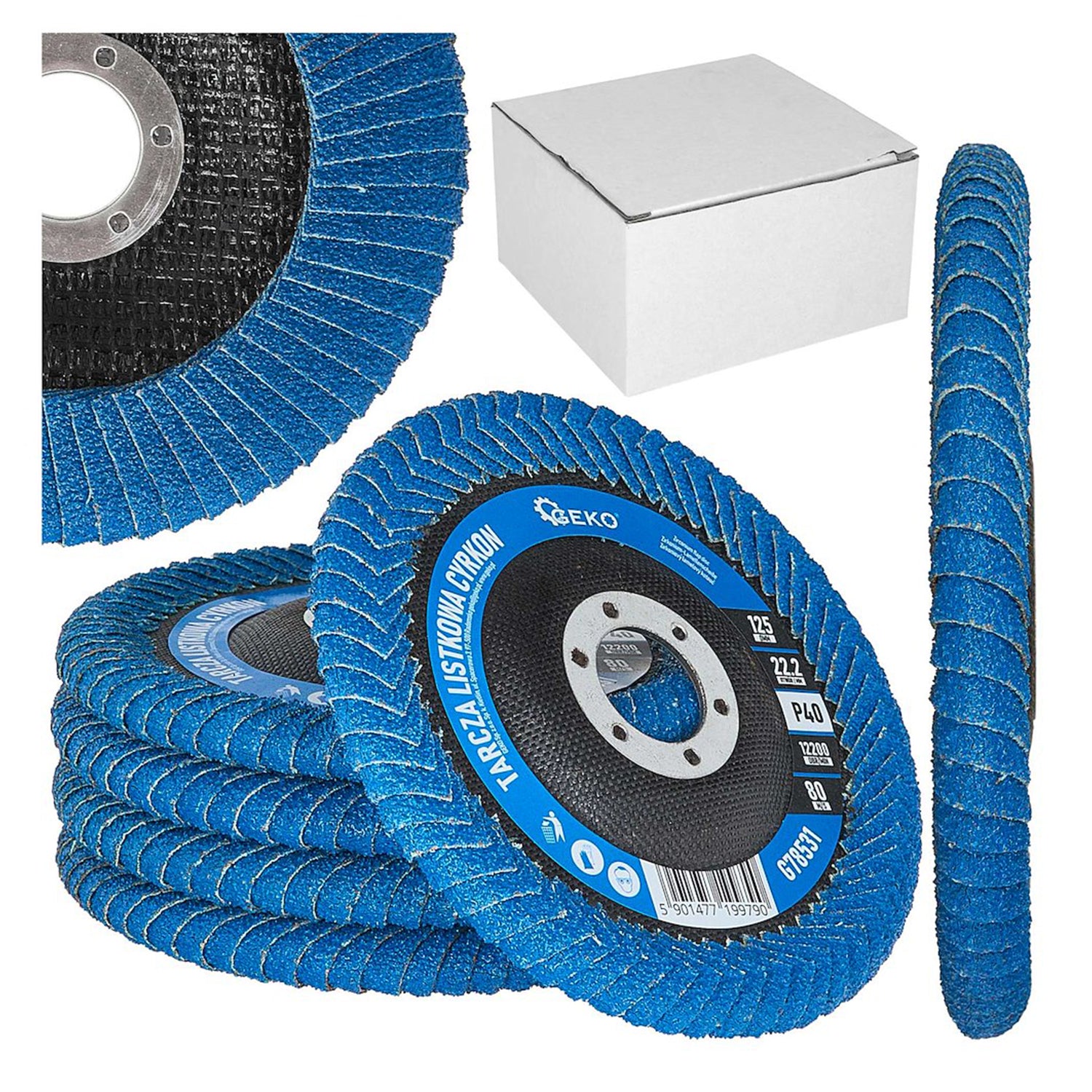 Cirkónium lamellás csiszolókorong mély hegesztési varratokhoz 125 mm P40