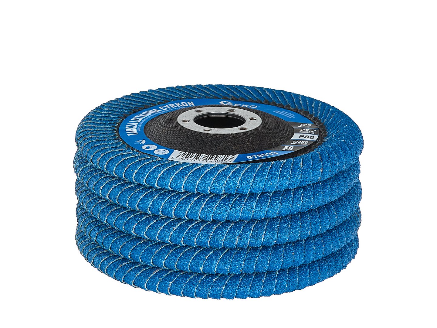 Cirkónium lamellás csiszolókorong mély hegesztési varratokhoz 125 mm p80