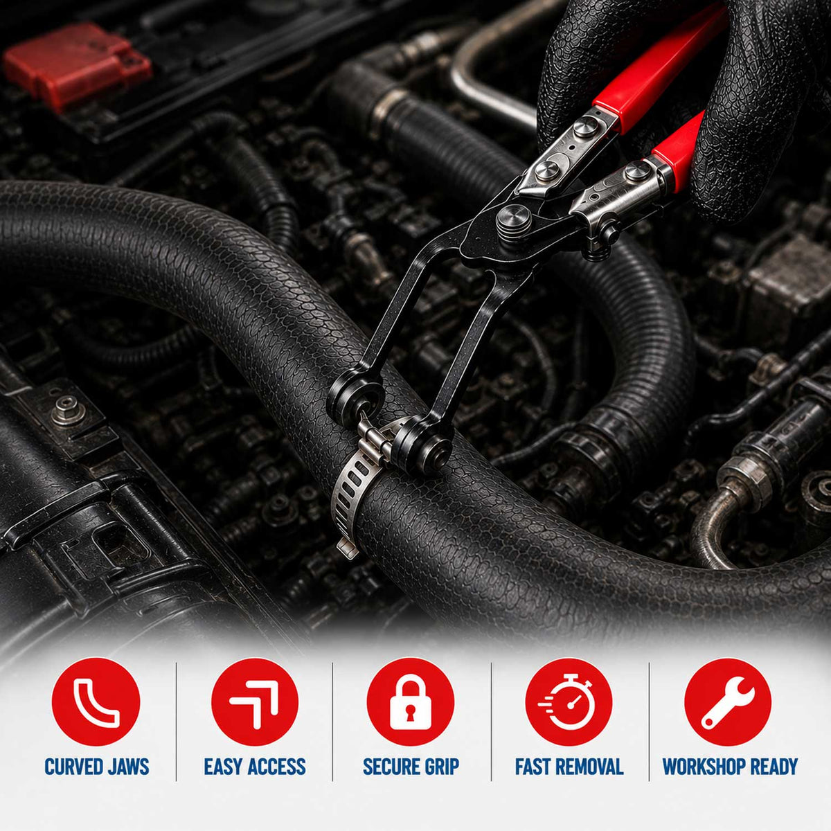 Vízcsőbilincs fogó - 1 típus GEBO TOOLS
