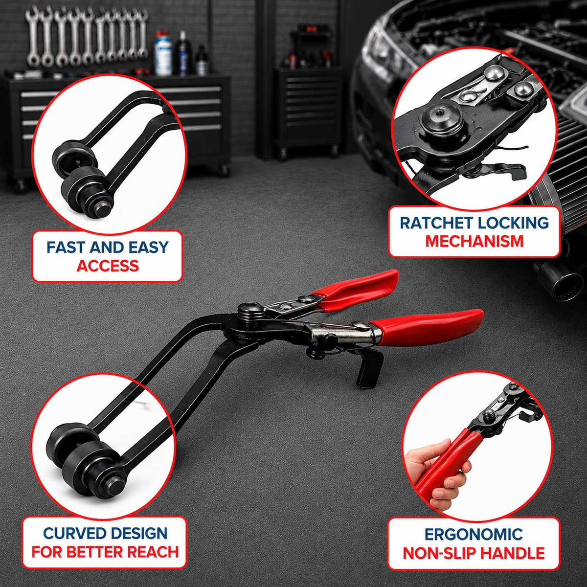 Vízcsőbilincs fogó - 1 típus GEBO TOOLS
