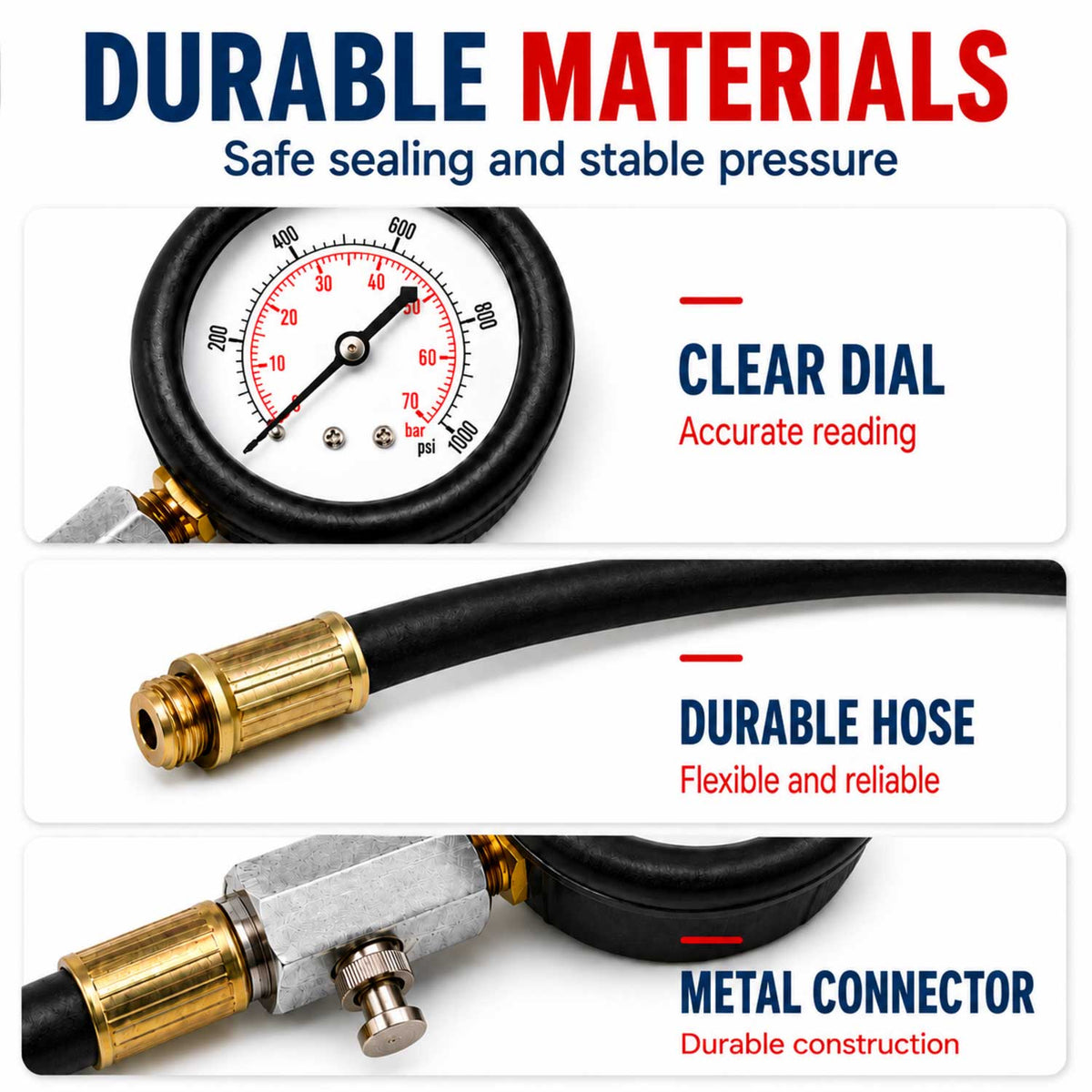 Kompresszió mérő készlet - diesel GEBO TOOLS