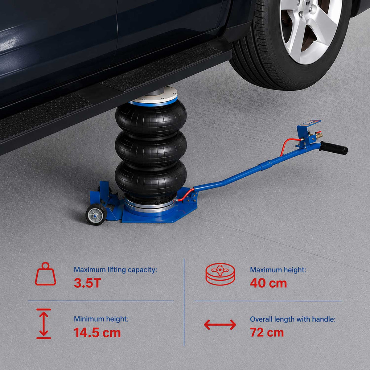 Pneumatikus légpárnás emelő 3.5T GEBO TOOLS