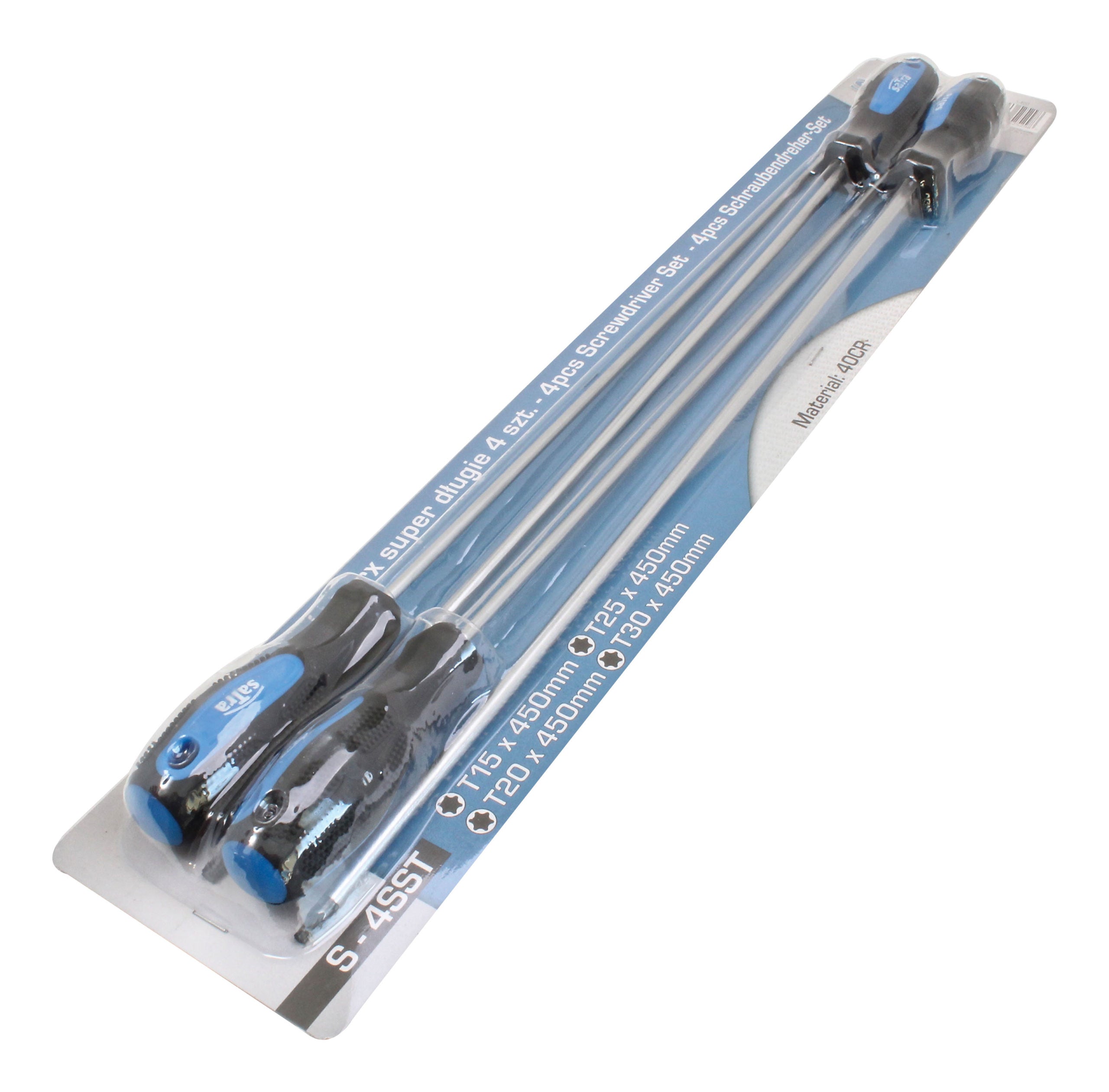 Csavarhúzó készlet extra hosszú 450 mm 4 db