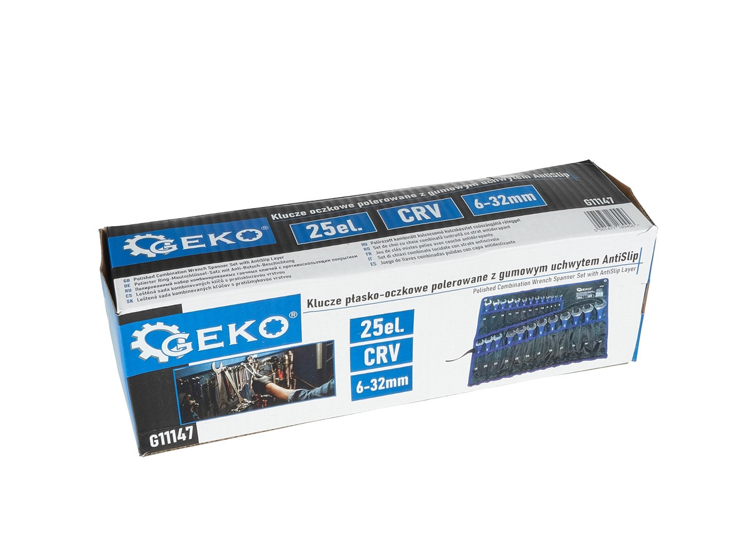 Csillag villáskulcs - kombinált kulcs készlet csuszásmentes gumi markolattal 25 db 6-32 mm