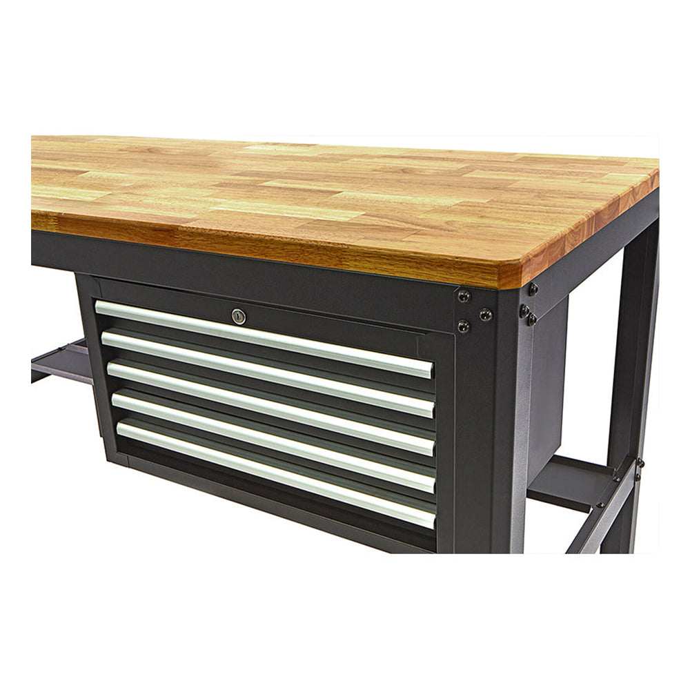 PROFESSZIONÁLIS MUNKAASZTAL - MUNKAPAD 155 CM 5 FIÓKOS