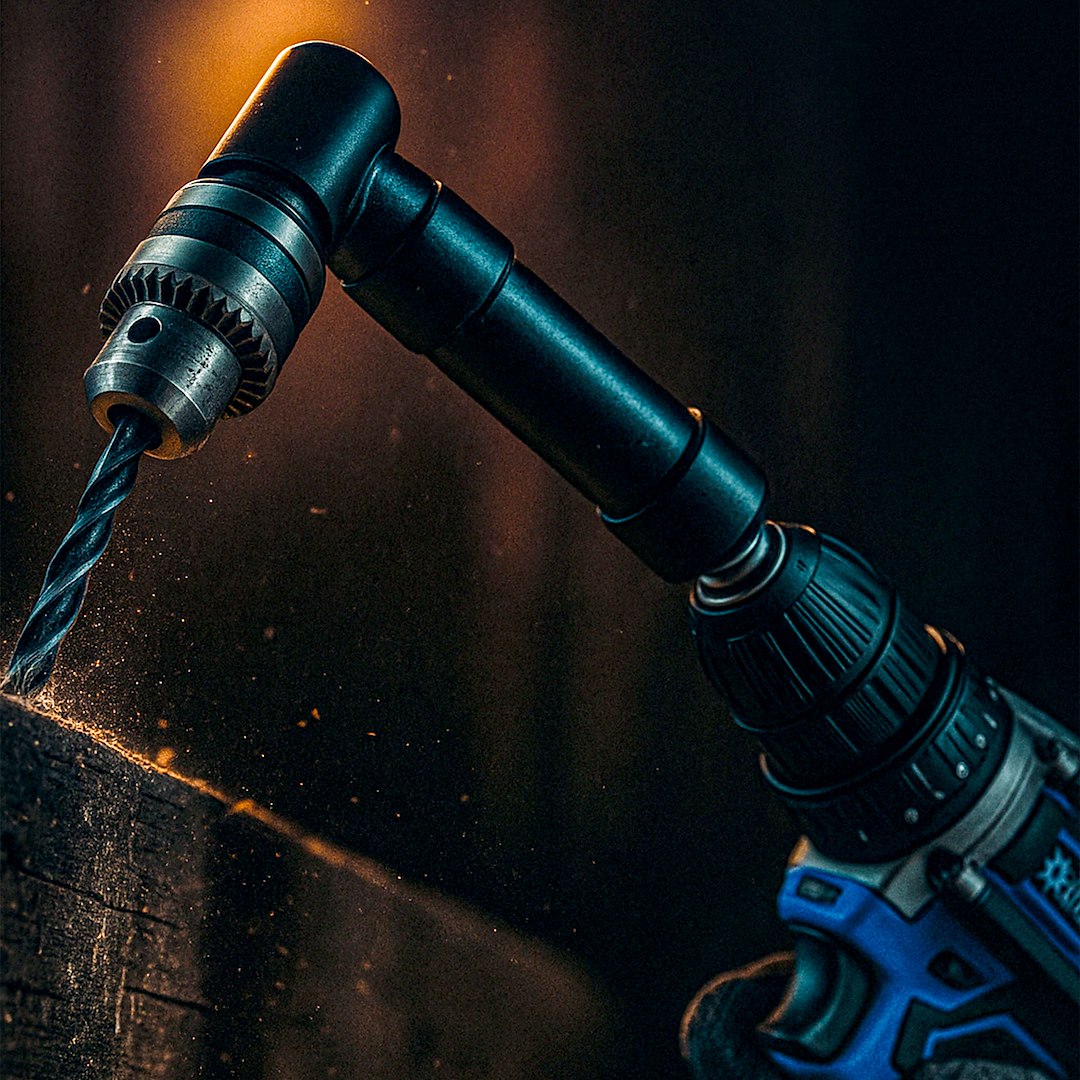 Derékszögű adapter fúró- és csavarbehajtó gépekhez 1-10 mm GEKO