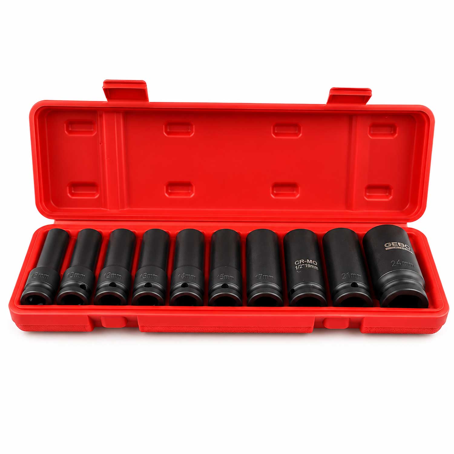 Dugókulcs készlet 1/2 hatszög 8-24 mm 10 db GEBO TOOLS