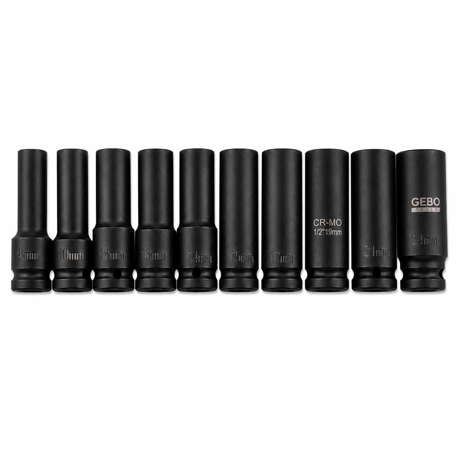 Dugókulcs készlet 1/2 hatszög 8-24 mm 10 db GEBO TOOLS