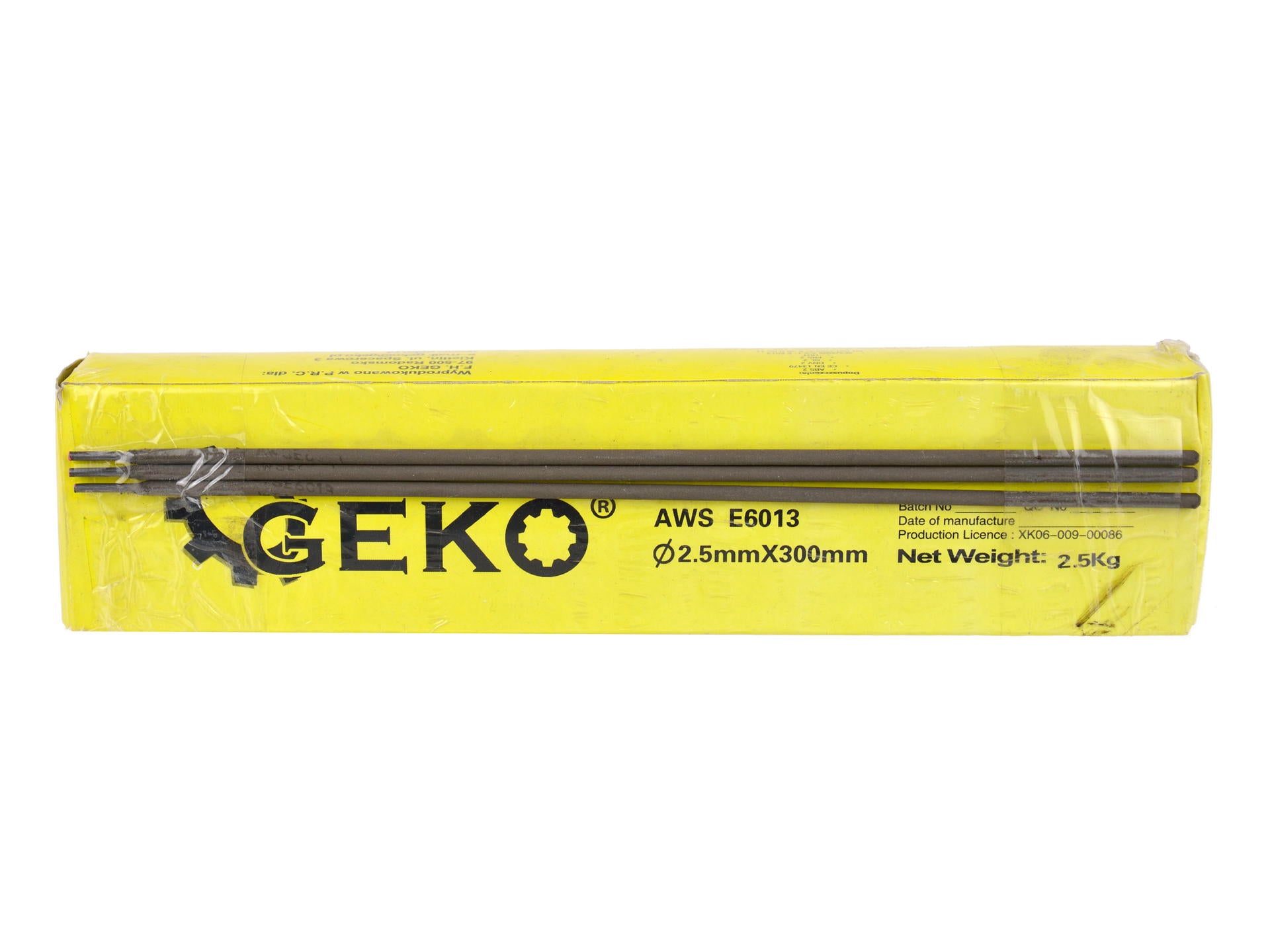 HEGESZTŐ ELEKTRÓDÁK AWS E6013 2,5 MM x 300 MM RUTIL-CELLULÓZ