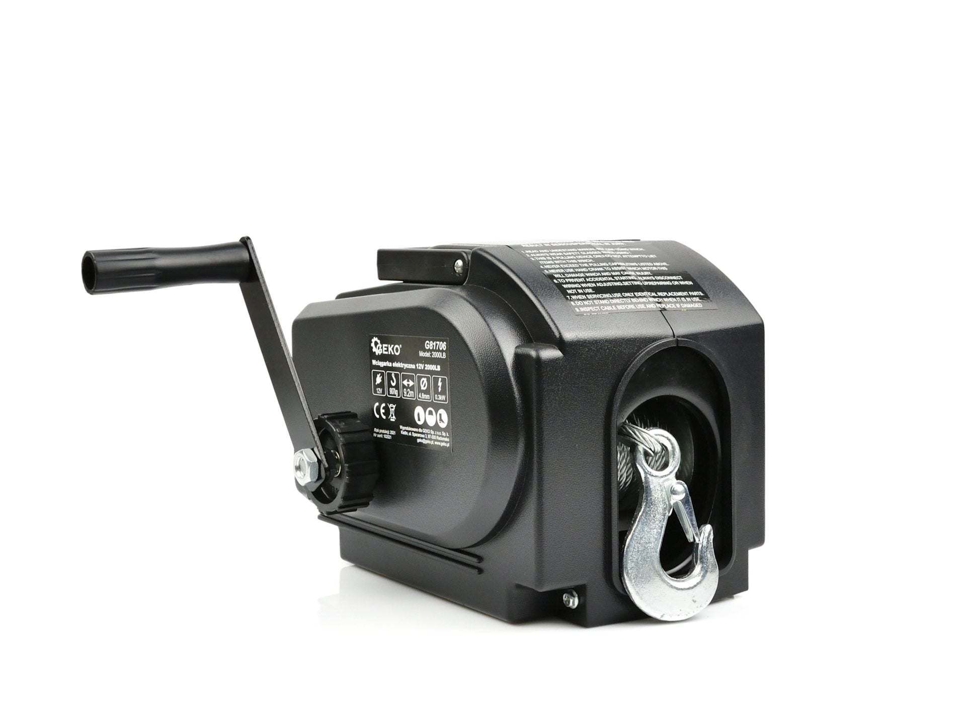 Elektromos csörlő 12V 2000lb / 907kg