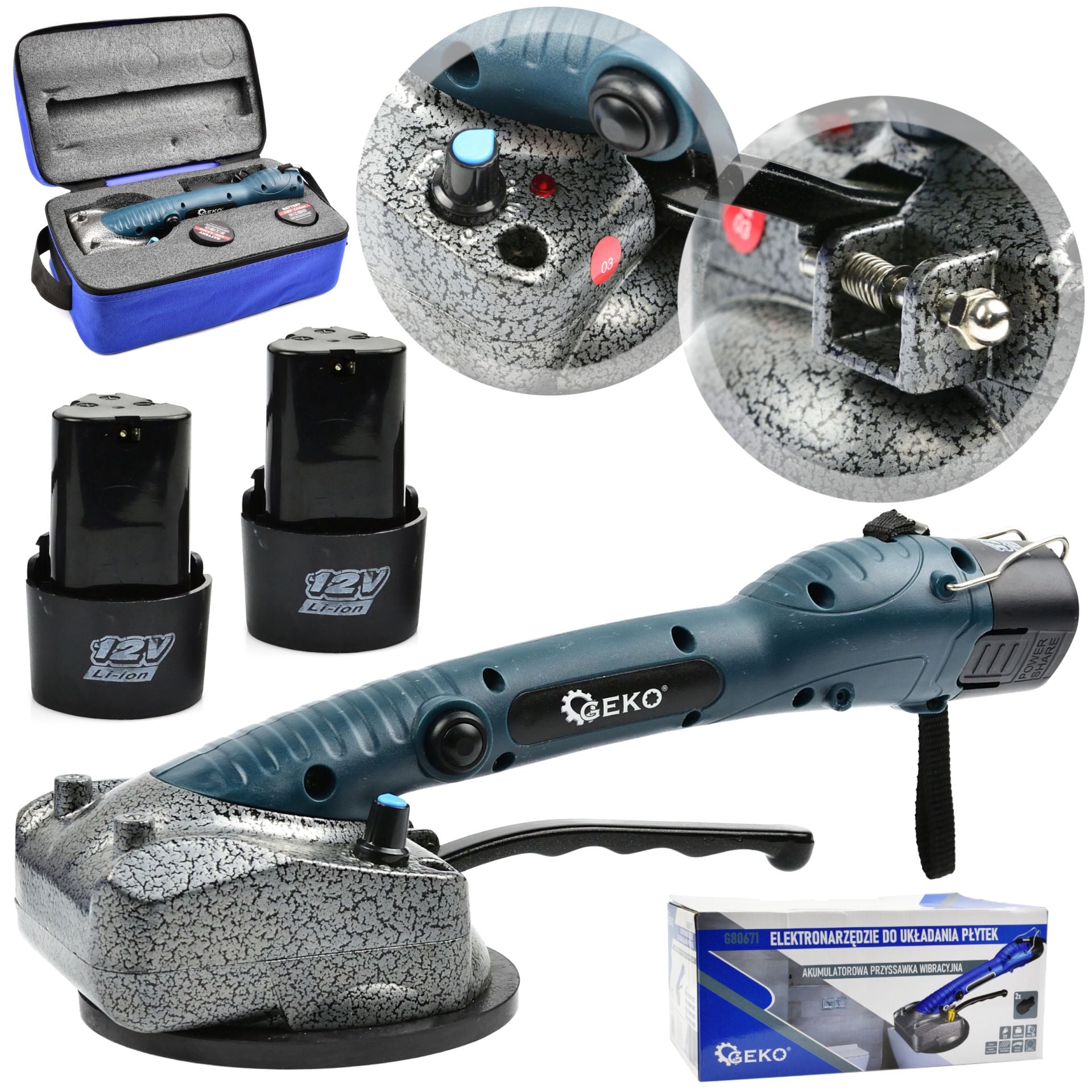 ELEKTROMOS VÁKUMOS LAPEMELŐ AKKUMULÁTORRAL 1500mAh 12V