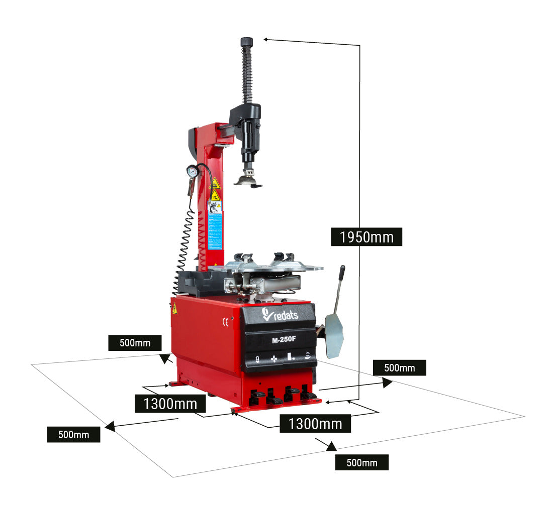 GUMISZERELŐ GÉP AUTOMATA KARRAL 2 SEBESSÉGES 26" 230V M-250F REDATS