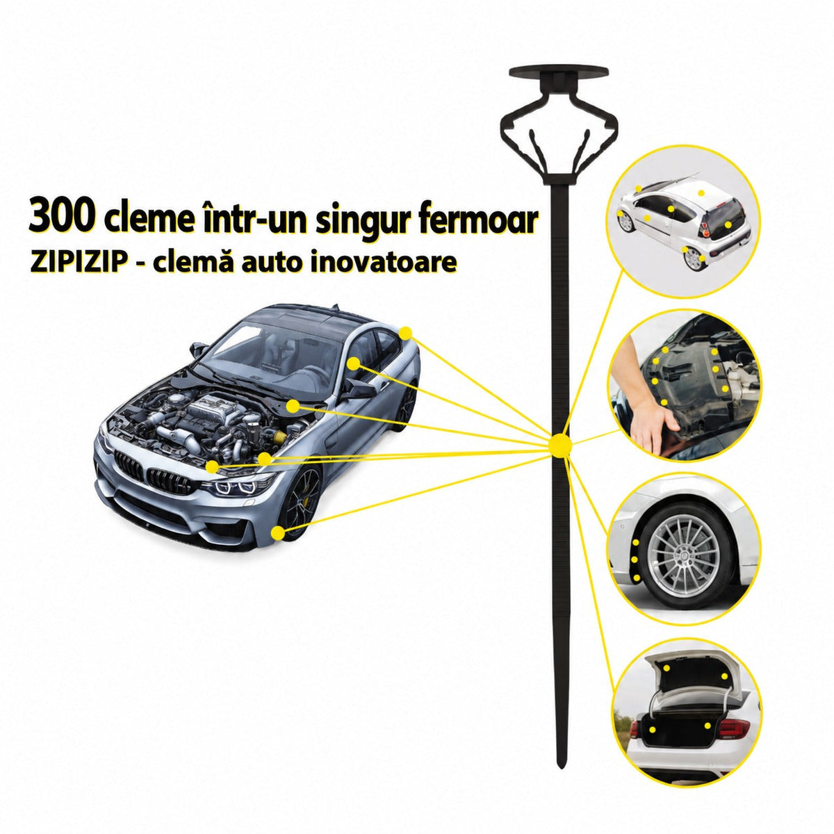 Univerzális autós rögzítő patent zipizip 10 db