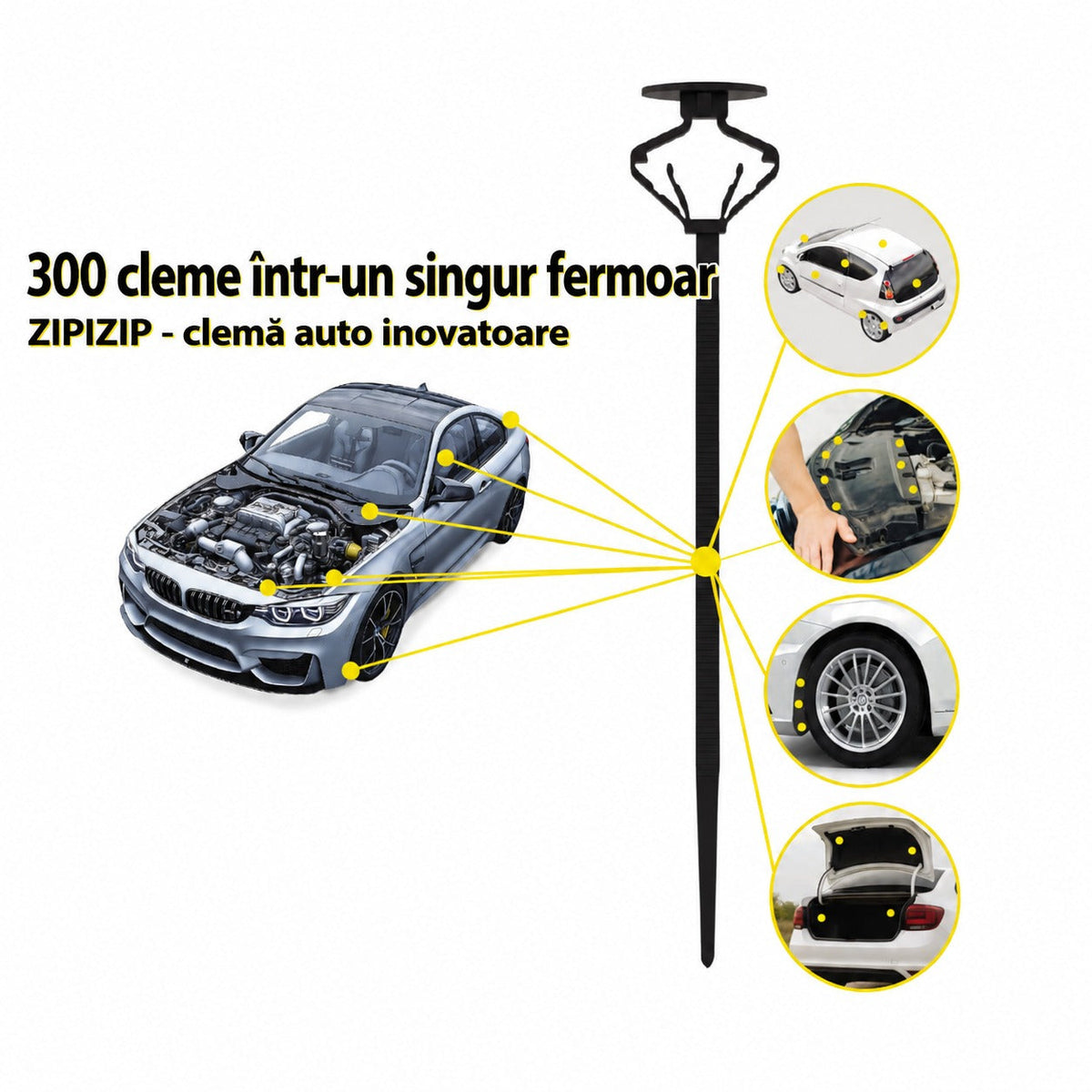 Univerzális autós rögzítő patent zipizip 25 db