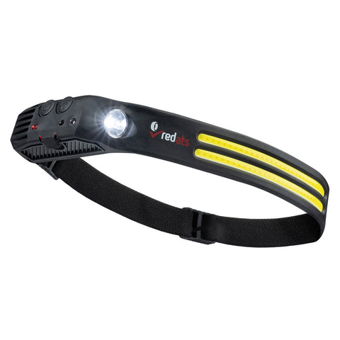LED FEJLÁMPA FH-210 ÉRZÉKELŐVEL 2 LED SZALAG ÚJRATÖLTHETŐ 1200mAh