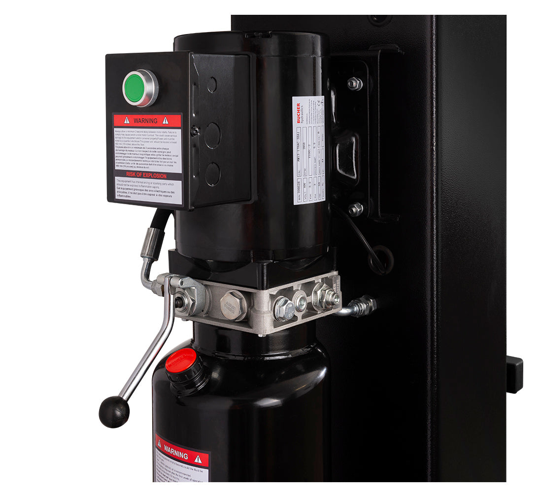 KÉTOSZLOPOS - CSÁPOS EMELŐ 4,2T ELEKTROHIDRAULIKUS KÉZI KIOLDÁSSAL 380 V REDATS + INGYEN OLAJ