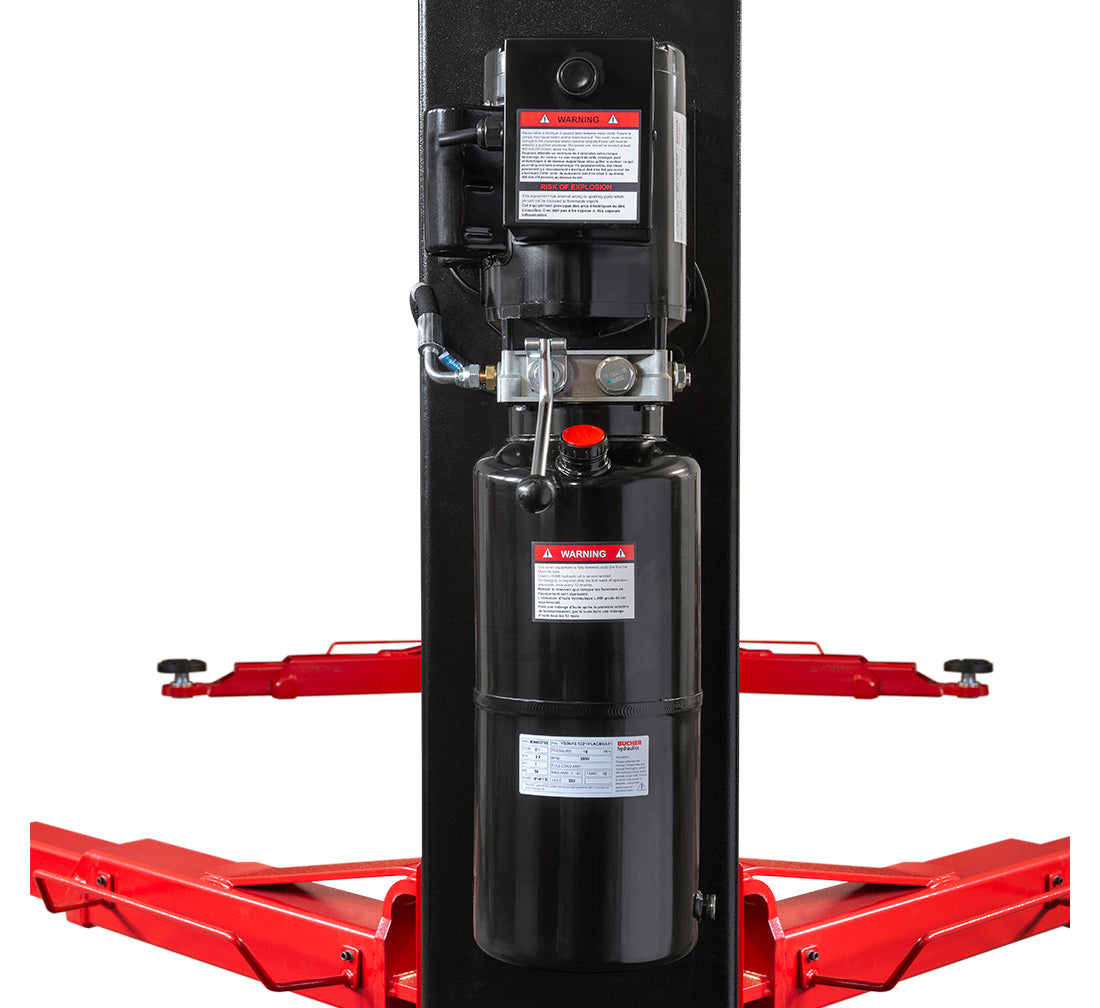 KÉTOSZLOPOS - CSÁPOS AUTÓ EMELŐ 4,2T ELEKTROHIDRAULIKUS KÉZI KIOLDÁSSAL 230V REDATS + INGYEN OLAJ