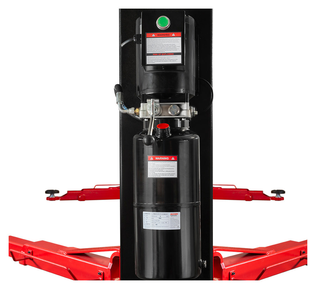 KÉTOSZLOPOS - CSÁPOS EMELŐ 4.2 T KÉZI KIOLDÁSSAL 380 V MEGERŐSITETT TALPPAL