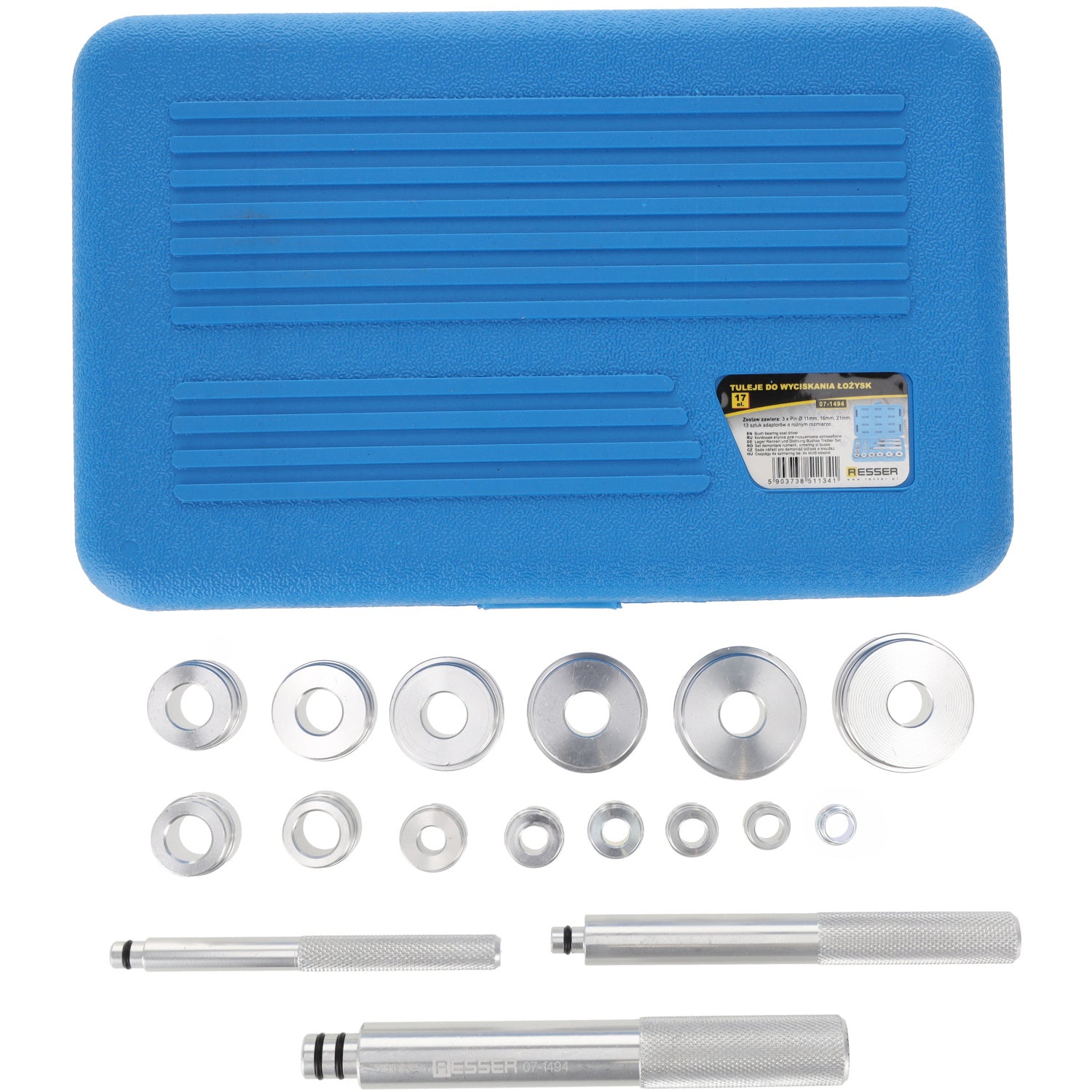 CSAPÁGY ÉS KERÉKAGY PRÉS KÉSZLET 17 DB RESSER