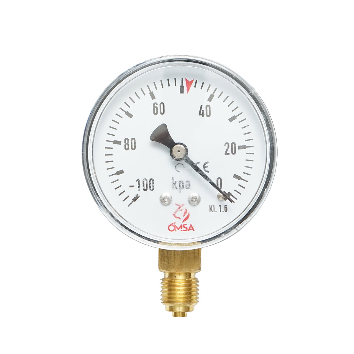 Fekete vákuummérő óra, 63 mm átmérő, tehénfejő géphez, Breckner Germany