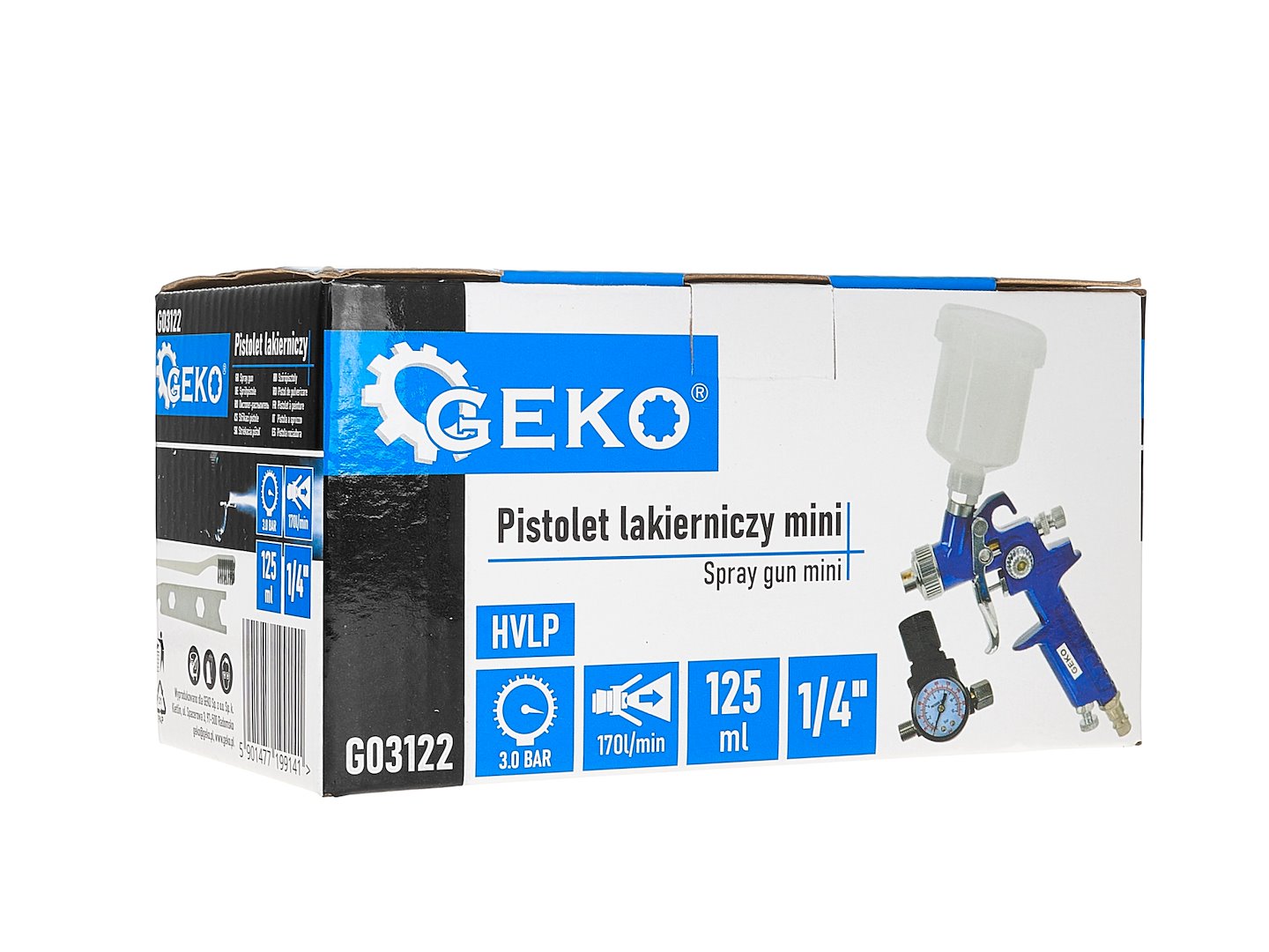 Festékszóró pisztoly HVLP 125 ml 0.8 mm nyomásszabályozóval